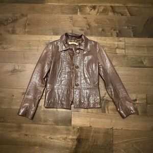 Women's Brown Leather Jacket from Argentina
